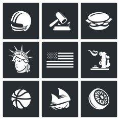 United States Icons Vector Illustration N2