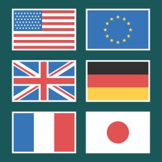 Flag America European Union Germany France Japan