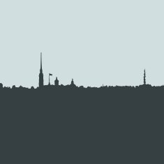 Vector Silhouette of City Buildings Saint-Petersburg N2