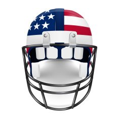 Patriotic football helmet - US flag
