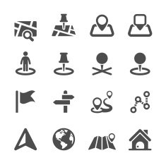 map icon set 2 vector eps10