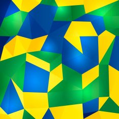 Abstract geometric Brazil flag