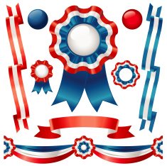 Ribbons in Red White and Blue