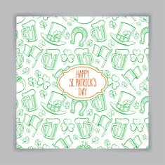 cute green card for St Patrick`s Day - 2