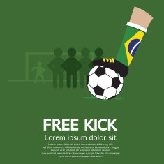 Free Kick Vector Illustration