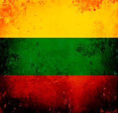 Grunge flag of Lithuania