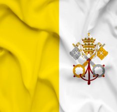 Vatican City waving flag