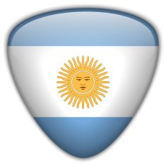 Argentina Flag Glossy Button N6
