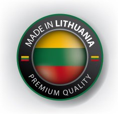 Made in LITHUANIA Lithuanian seal Flag (Vector)