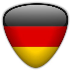 Germany Flag Glossy Button N4