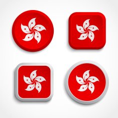 Hong Kong flag buttons