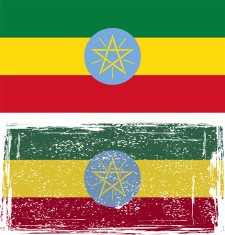 the Ethiopian grunge flag