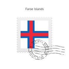 Faroe Islands Flag Postage Stamp