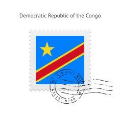 Democratic Republic of the Congo Flag Postage Stamp