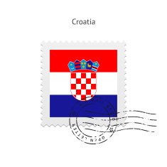Croatia Flag Postage Stamp