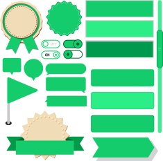 Flat web design elements