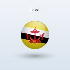 Round flag of Brunei