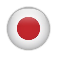 Japan Flag glossy button N4