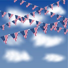 Bunting in the sky