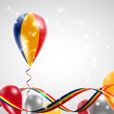Romanian flag on balloon