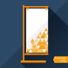 Template of advertising stand