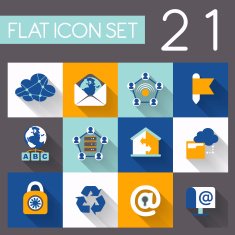 internet and web icon set