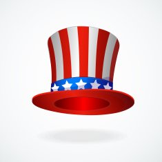 Uncle Sam's hat vector 4 of July celebration icon N2