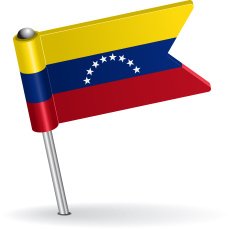 Venezuelan pin icon flag Vector illustration