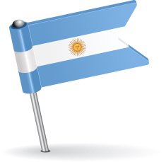 Argentine pin icon flag Vector illustration