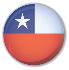 Chile flag button vector