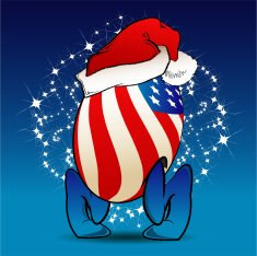 CHRISTMAS USA FLAG CHARACTER