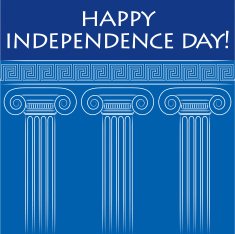 Happy Independence Day card for Greece in vector format N5