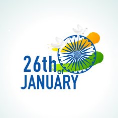 Ashoka Wheel and pigeons for Indian Republic Day