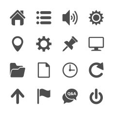 computer and website menu icon set vector eps10