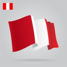 Background with waving Peruvian Flag Vector N3