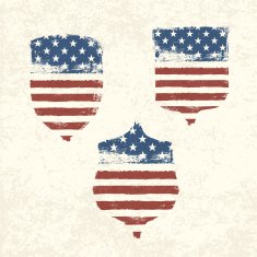 Shield shaped american flag Vector EPS10