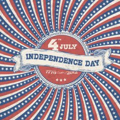 Independence day vintage poster design Vector EPS 10