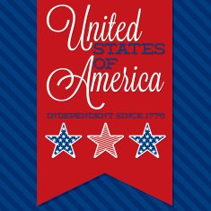 Retro ribbon Independence Day card in vector format N15