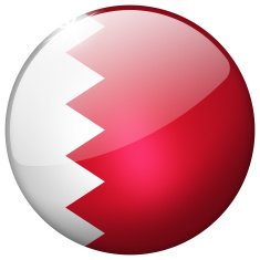 Bahrain Round Glass Button