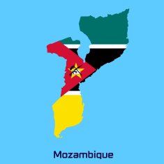 vector map of Mozambique