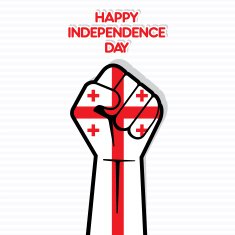 Flag of Georgia happy Independence Day design vector