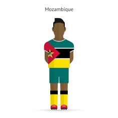 Mozambique football player Soccer uniform