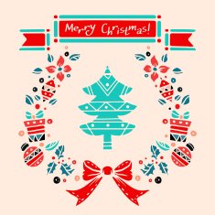 Holiday vintage Christmas card N2