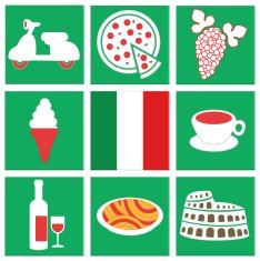 vector collection of icons about italy