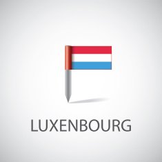 Luxembourg flag pin N2