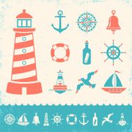 vintage marine icons N2