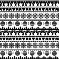 Christmas silhouettes seamless pattern