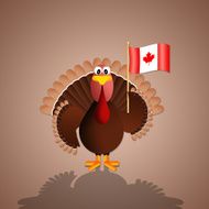 Turkey with Canadian flag