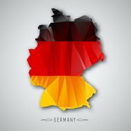 Germany map in a Triangular Style Vector Illustration