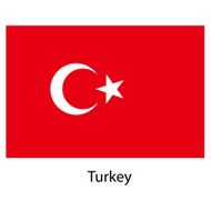 Flag of the country turkey Vector illustration